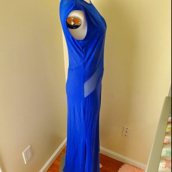Poof Couture Blue Maxi Dress M - Picture 4 of 5
